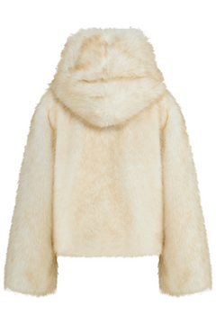 Astrid Faux Fur Jacket - Creme