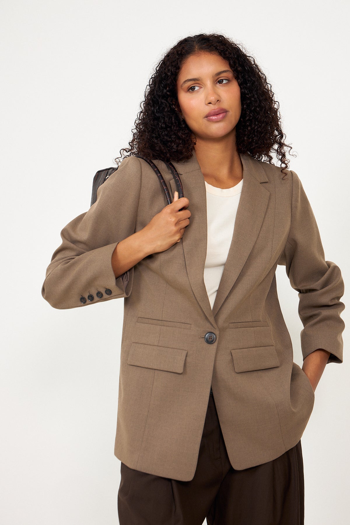 Gzpaula Blazer - Dark Timberwolf Melange