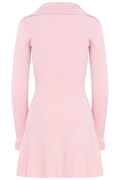 Viscose Knit Tie Mini Dress - Pink