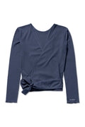 Basic Wrap Sweater  - Washed Blue