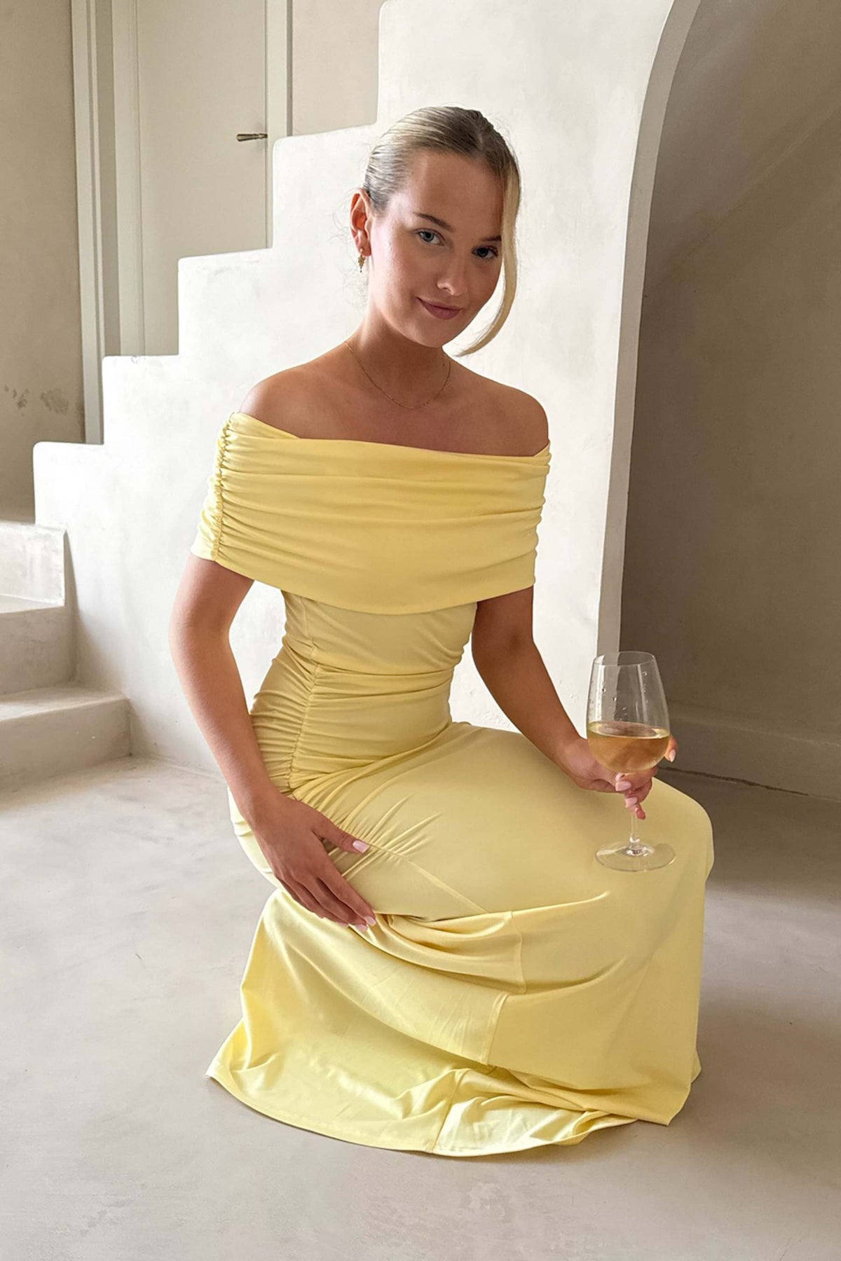 Athenaic Maxi Dress - Yellow
