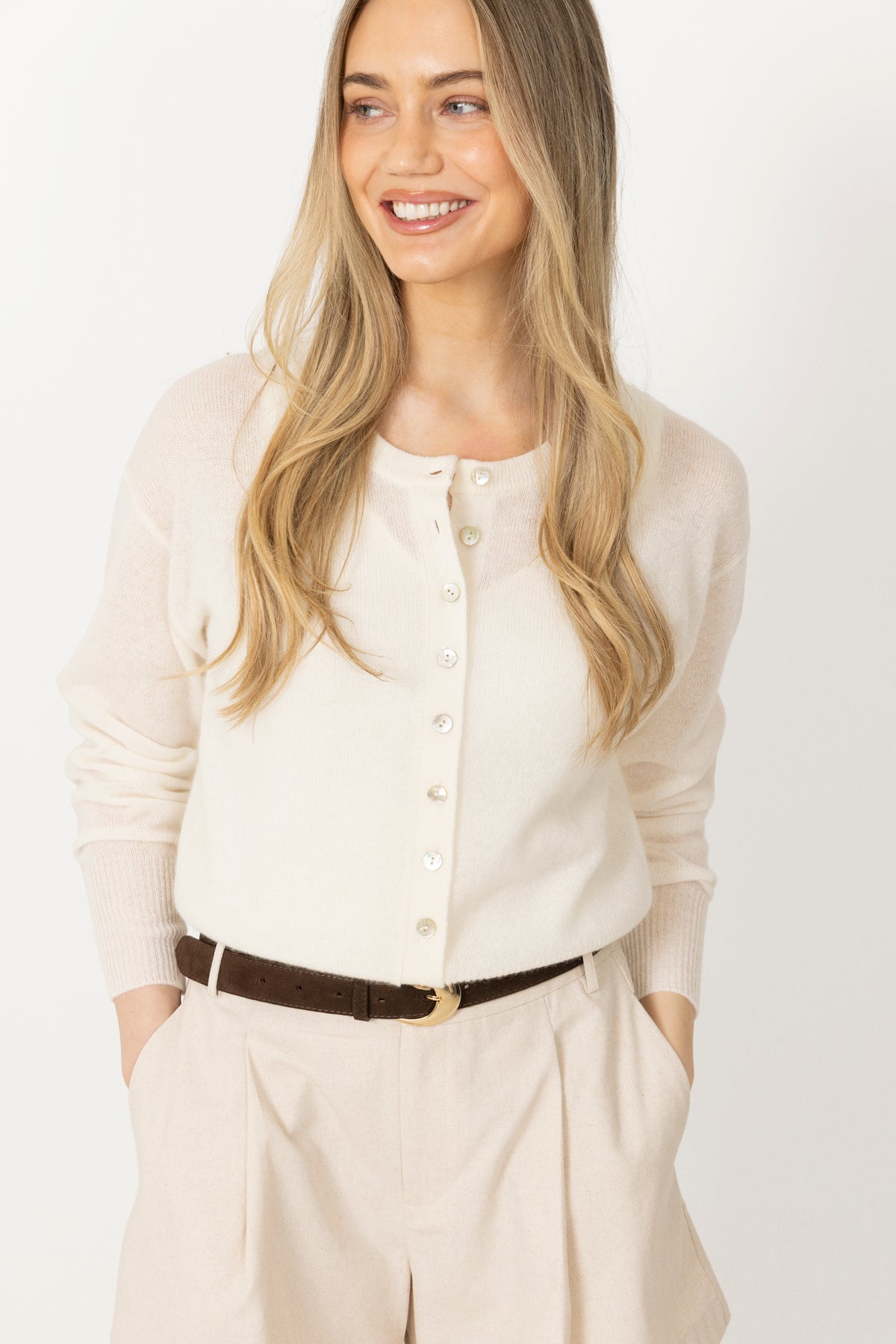 Erle Cashmere Cardigan - Offwhite