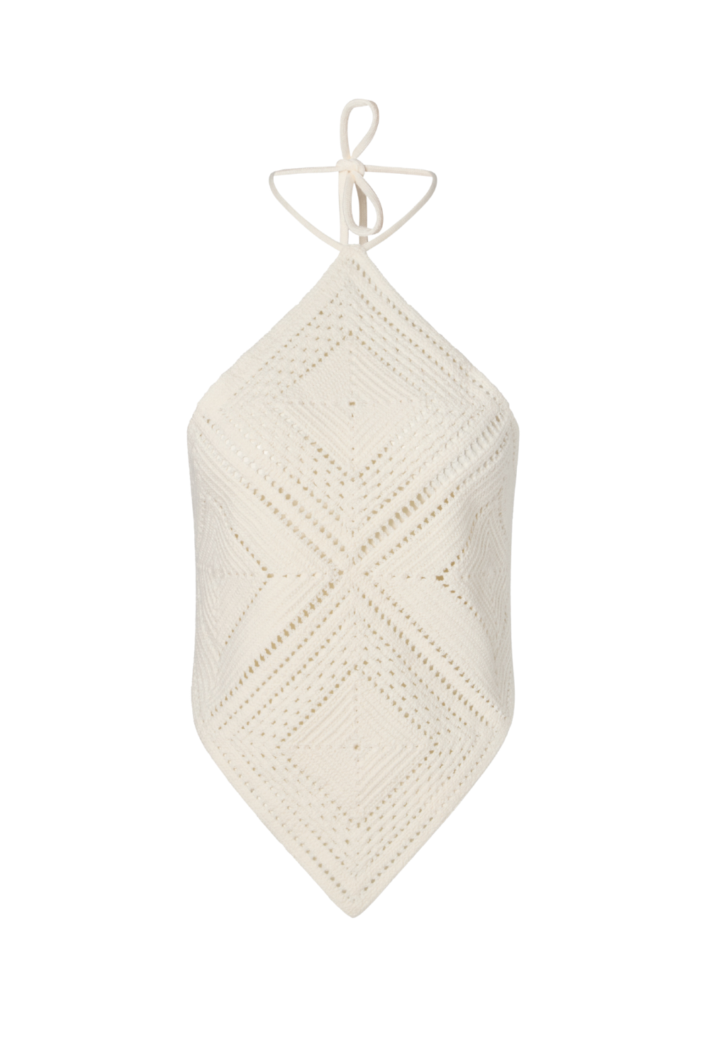 Lia Halterneck Crochet Top - Vanilla