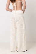 Aleya Wide Crochet Pants - Vanilla