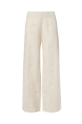Aleya Wide Crochet Pants - Vanilla