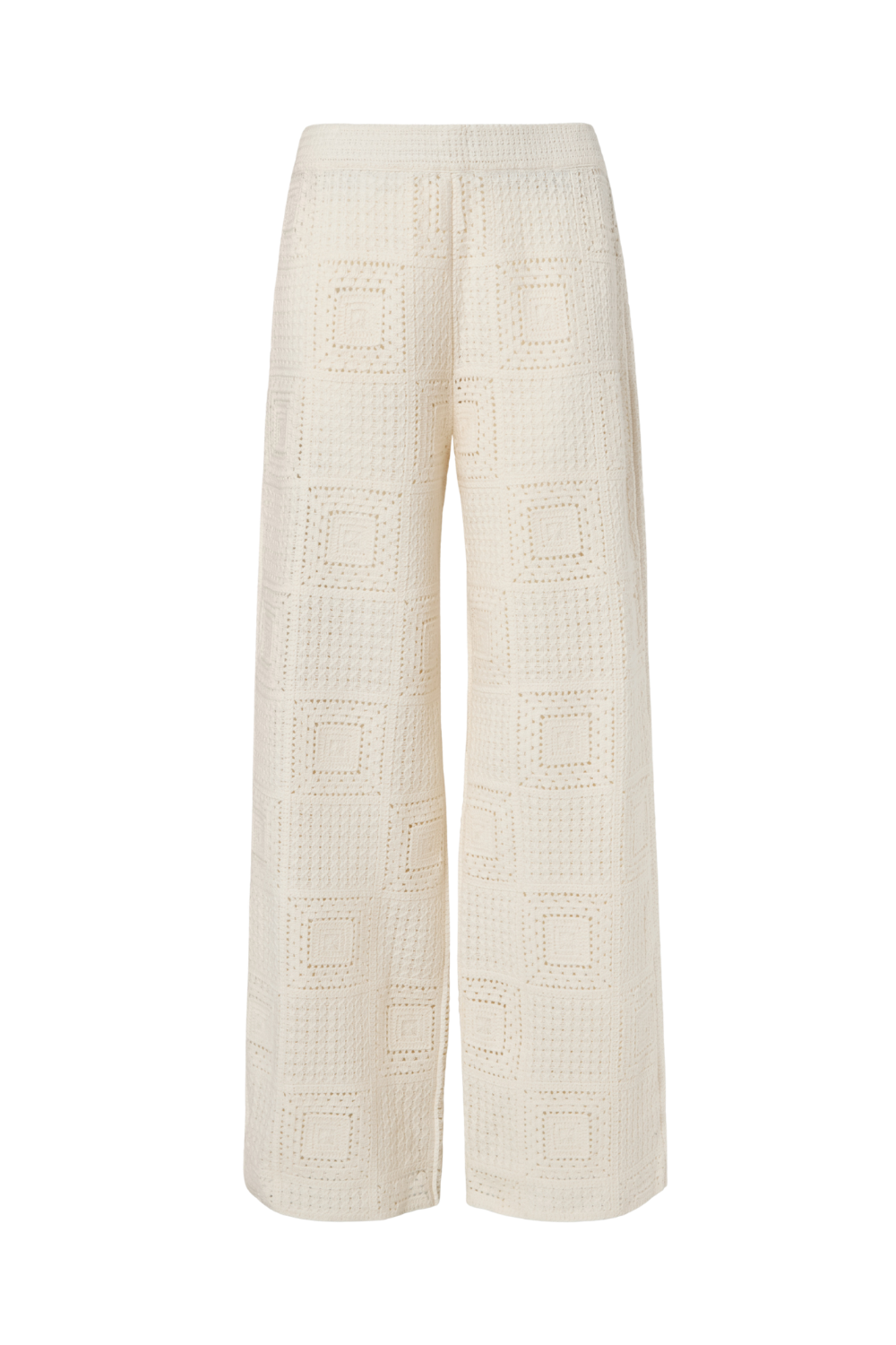 Aleya Wide Crochet Pants - Vanilla