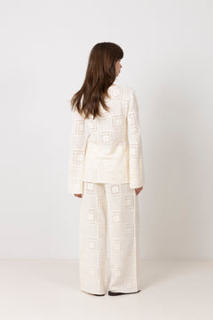 Mirella Fitted Crochet Cardigan - Vanilla