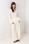 Mirella Fitted Crochet Cardigan - Vanilla