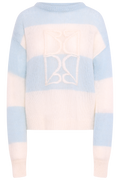 Mohair Stripe Sweater - Blue/Cream