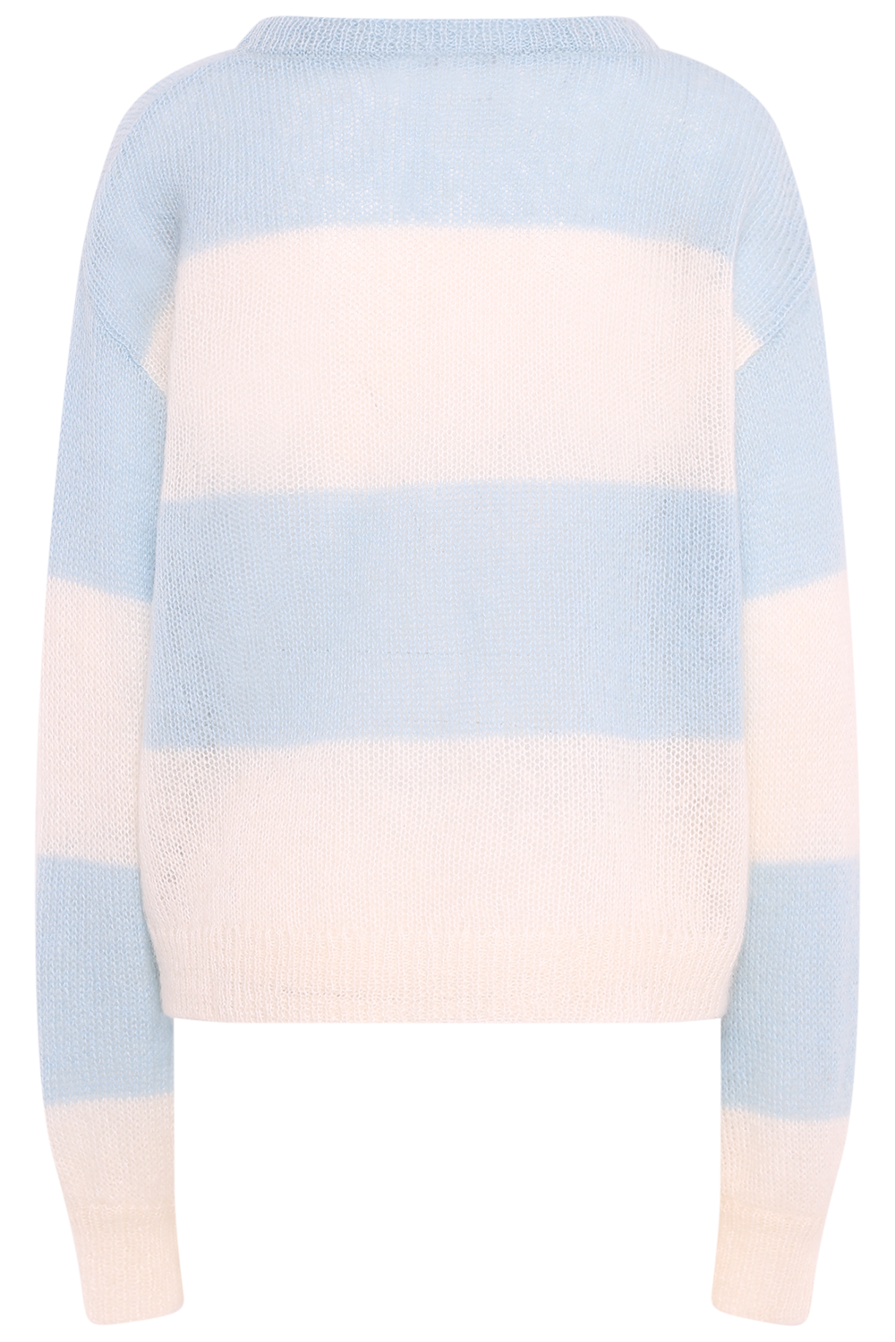 Mohair Stripe Sweater - Blue/Cream