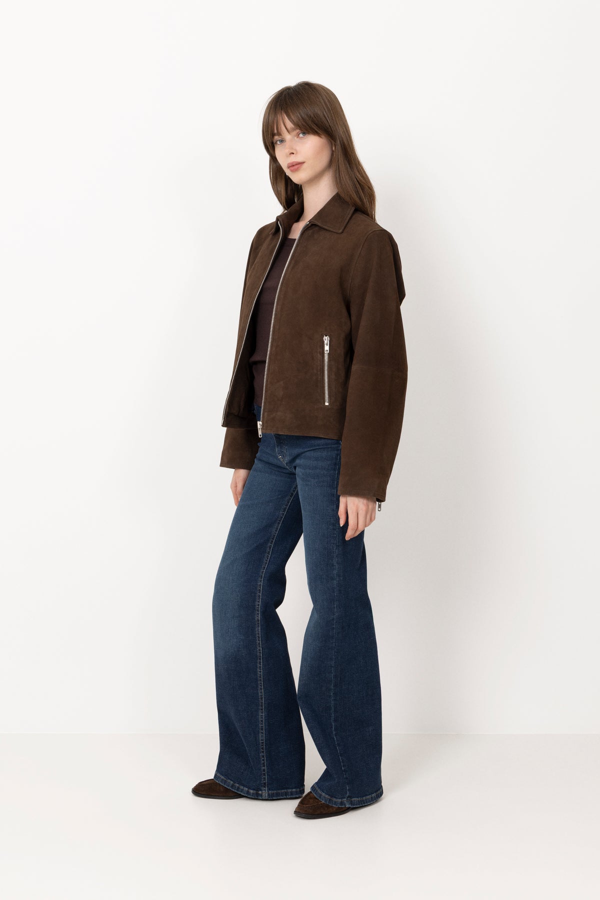 Nima Suede Jacket - Seal Brown
