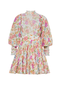 Cotton Slub Mini Dress -  Flora