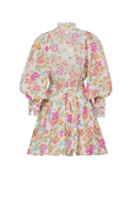 Cotton Slub Mini Dress -  Flora