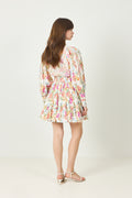 Cotton Slub Mini Dress -  Flora