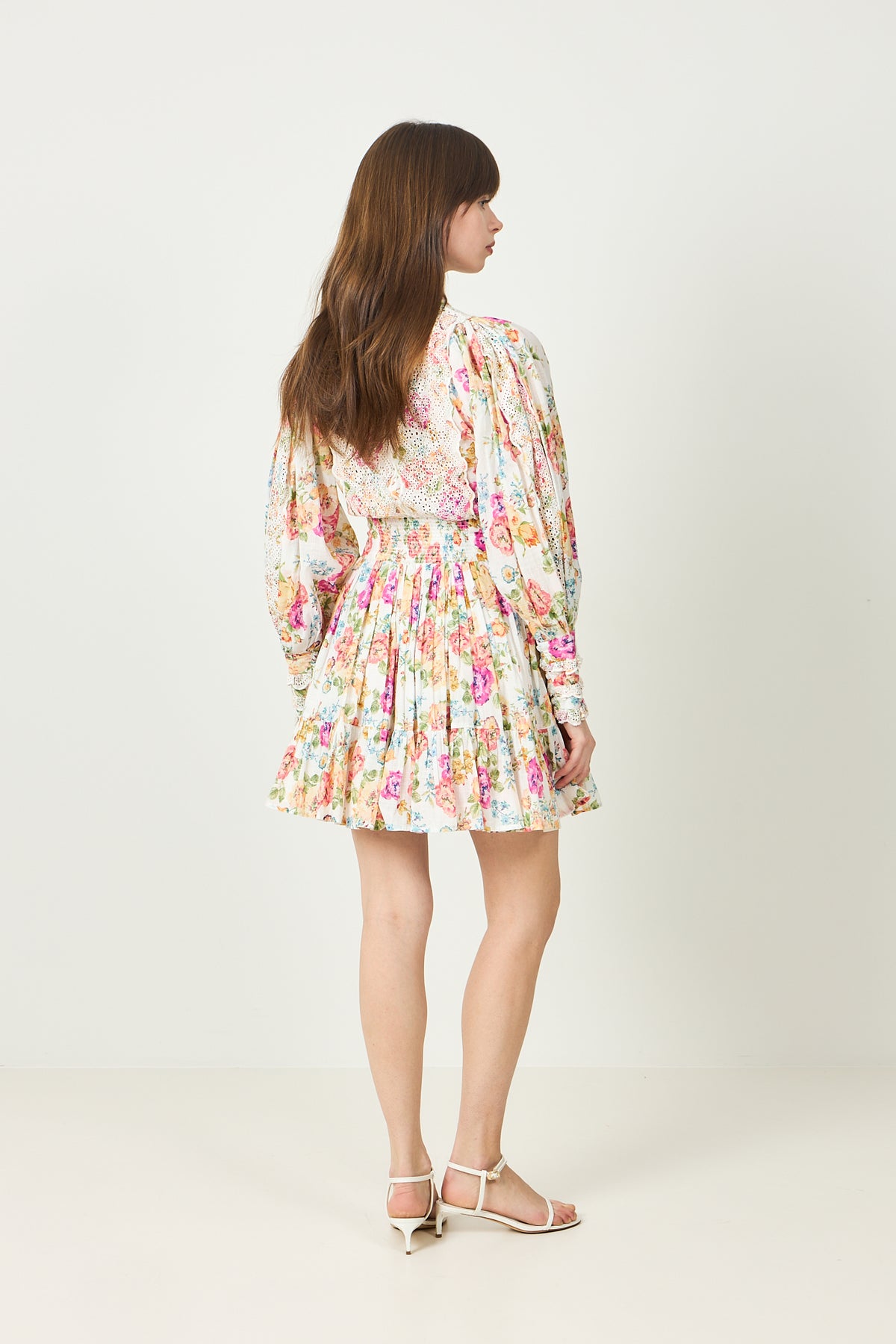 Cotton Slub Mini Dress -  Flora