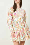 Cotton Slub Mini Dress -  Flora