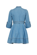 Denim Mini Dress -  Light Blue