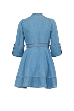 Denim Mini Dress -  Light Blue