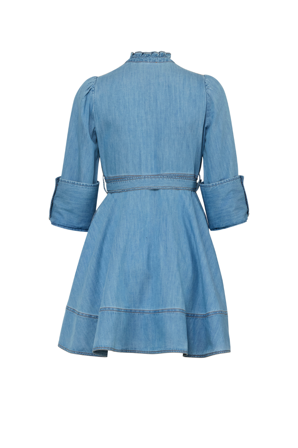 Denim Mini Dress -  Light Blue