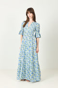 Twisted Maxi Dress -  Peonies