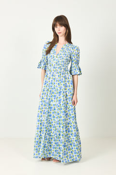 Twisted Maxi Dress -  Peonies