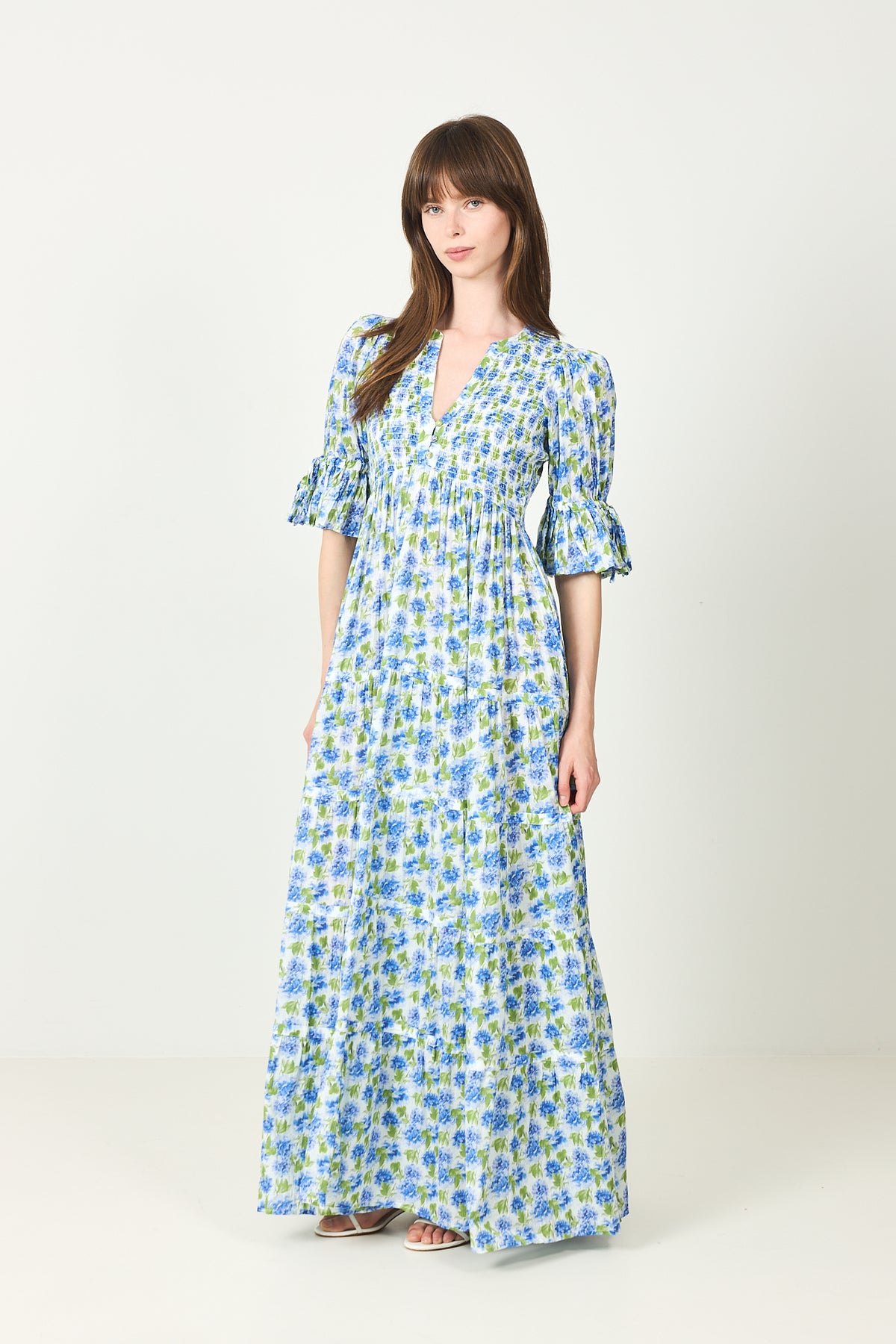 Twisted Maxi Dress -  Peonies