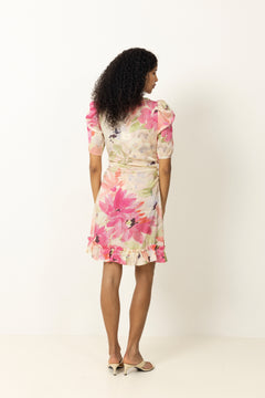 Shiny Rouching Dress -  Soft Dew