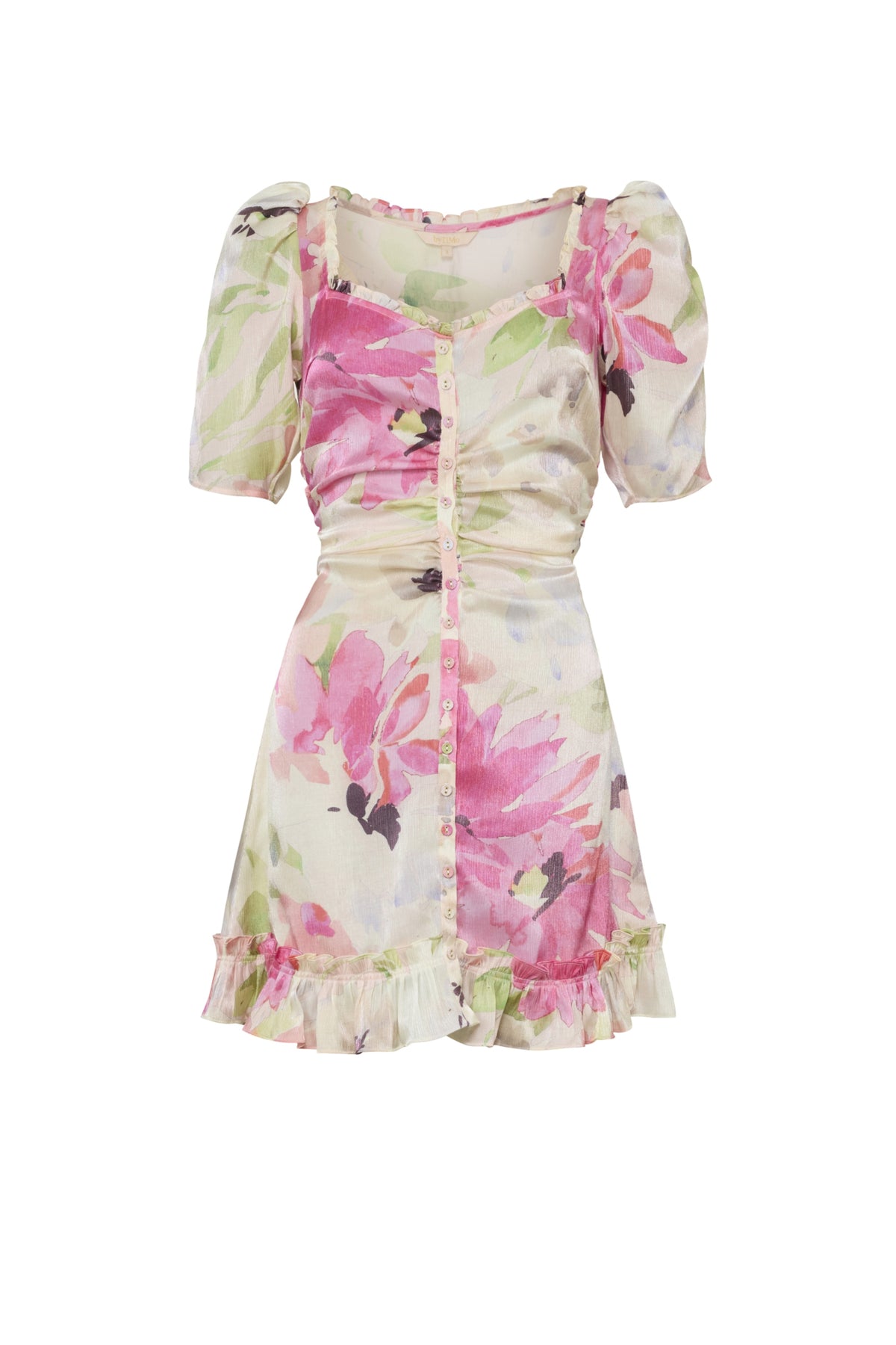 Shiny Rouching Dress -  Soft Dew