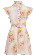 Linen Ruffle Dress -  Rose Amore