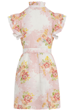 Linen Ruffle Dress -  Rose Amore