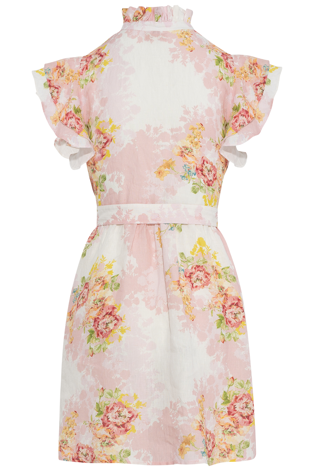 Linen Ruffle Dress -  Rose Amore