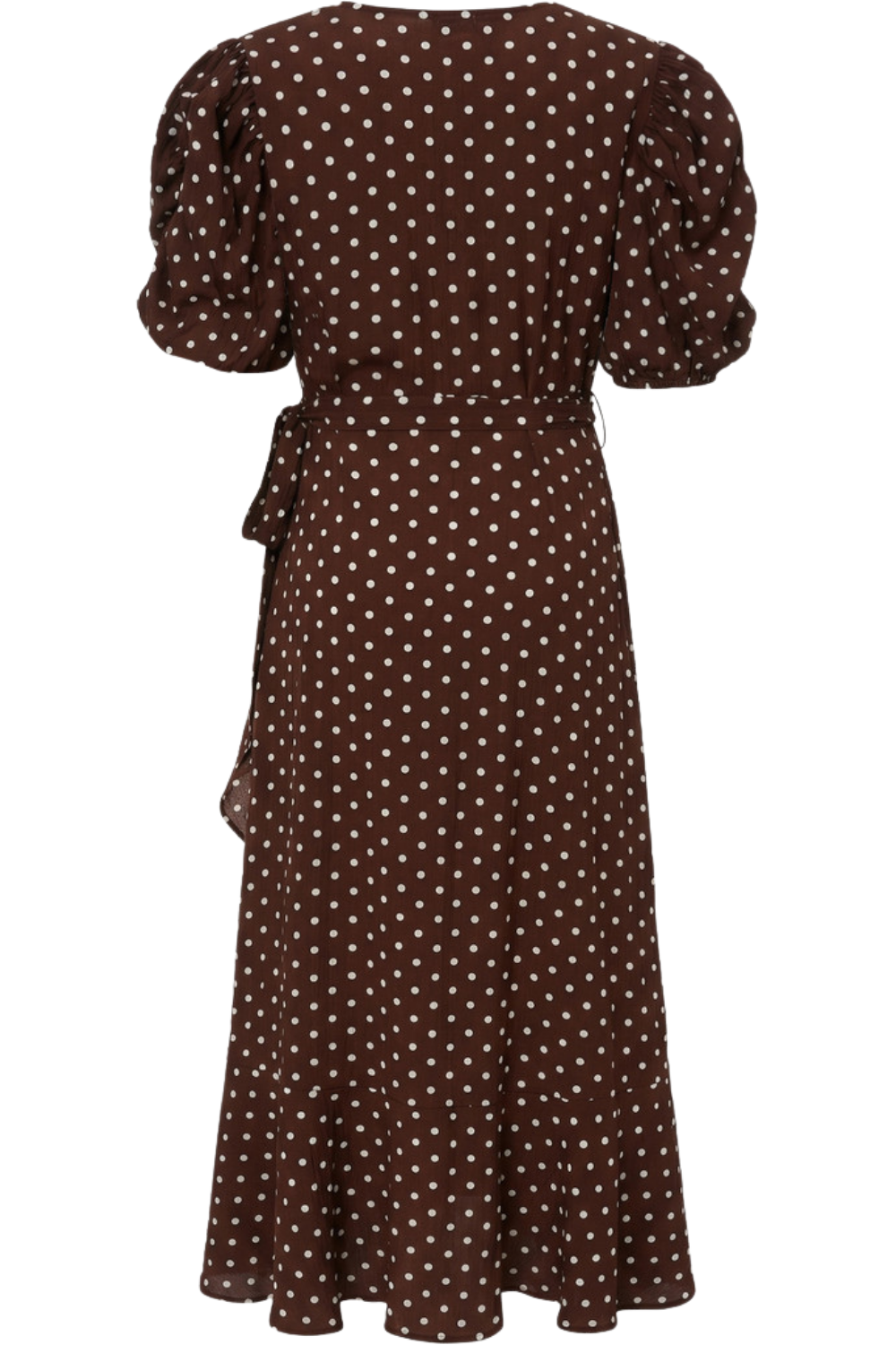 Sinda Dot Dress - Brown With White Dots