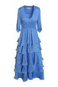 Wisteria Solid Dress - Blue