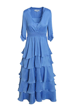 Wisteria Solid Dress - Blue