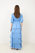 Wisteria Solid Dress - Blue