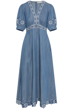 Este Dress Tencel - Blue