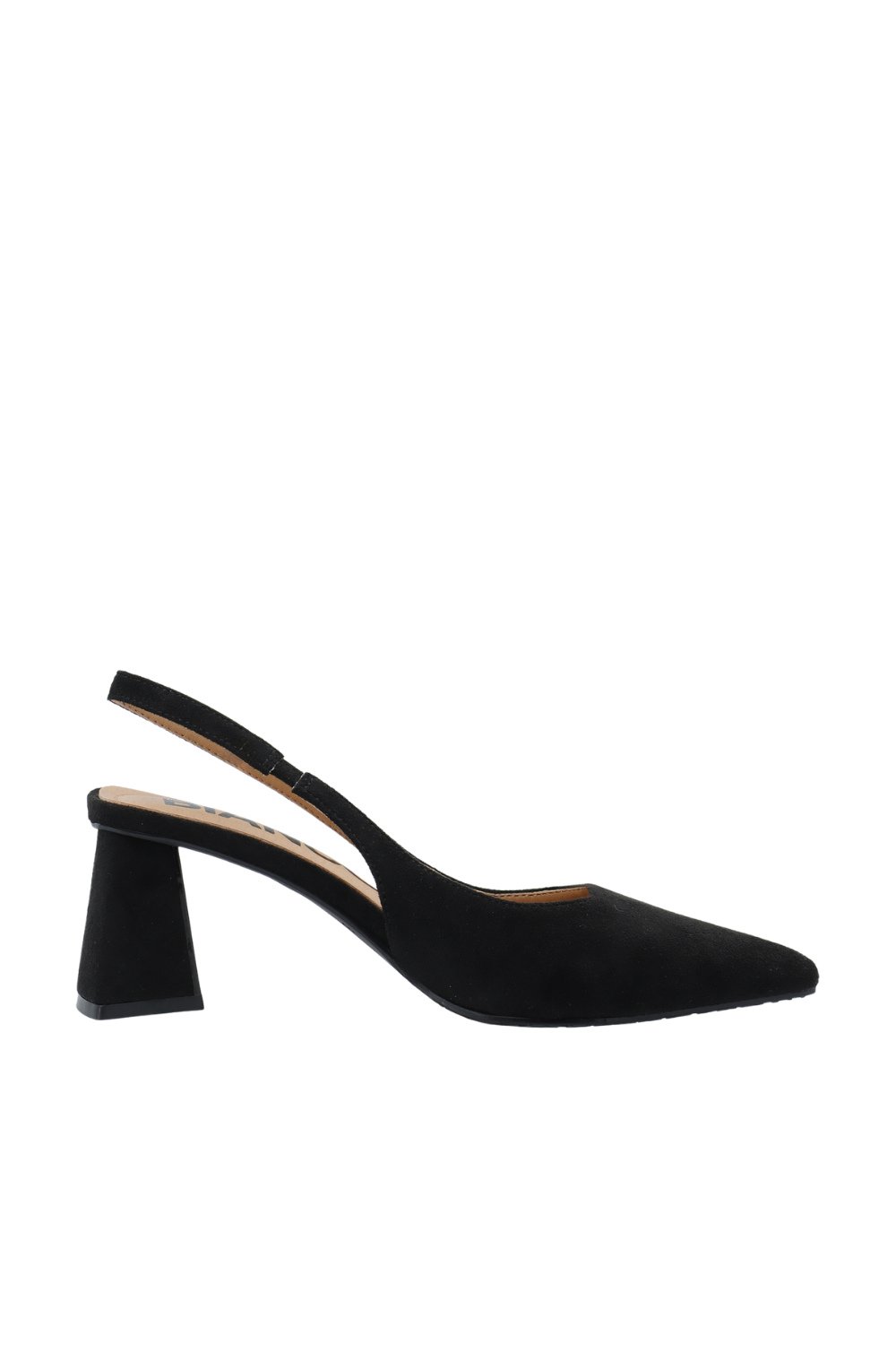 Biamaralyn Slingback Faux Suede - Black