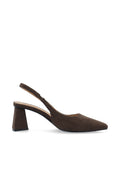 Biamaralyn Slingback Faux Suede - Dark Brown