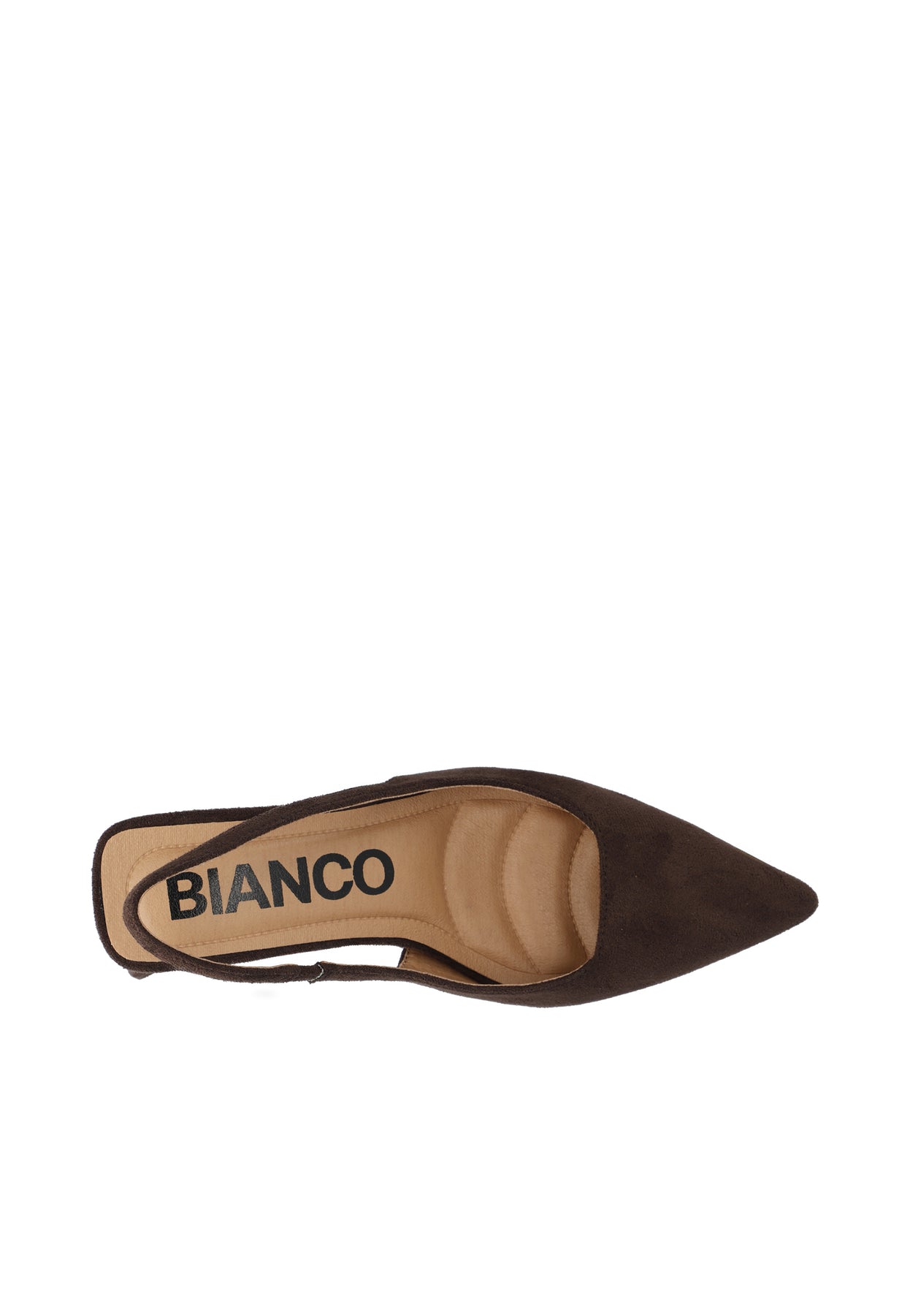 Biamaralyn Slingback Faux Suede - Dark Brown