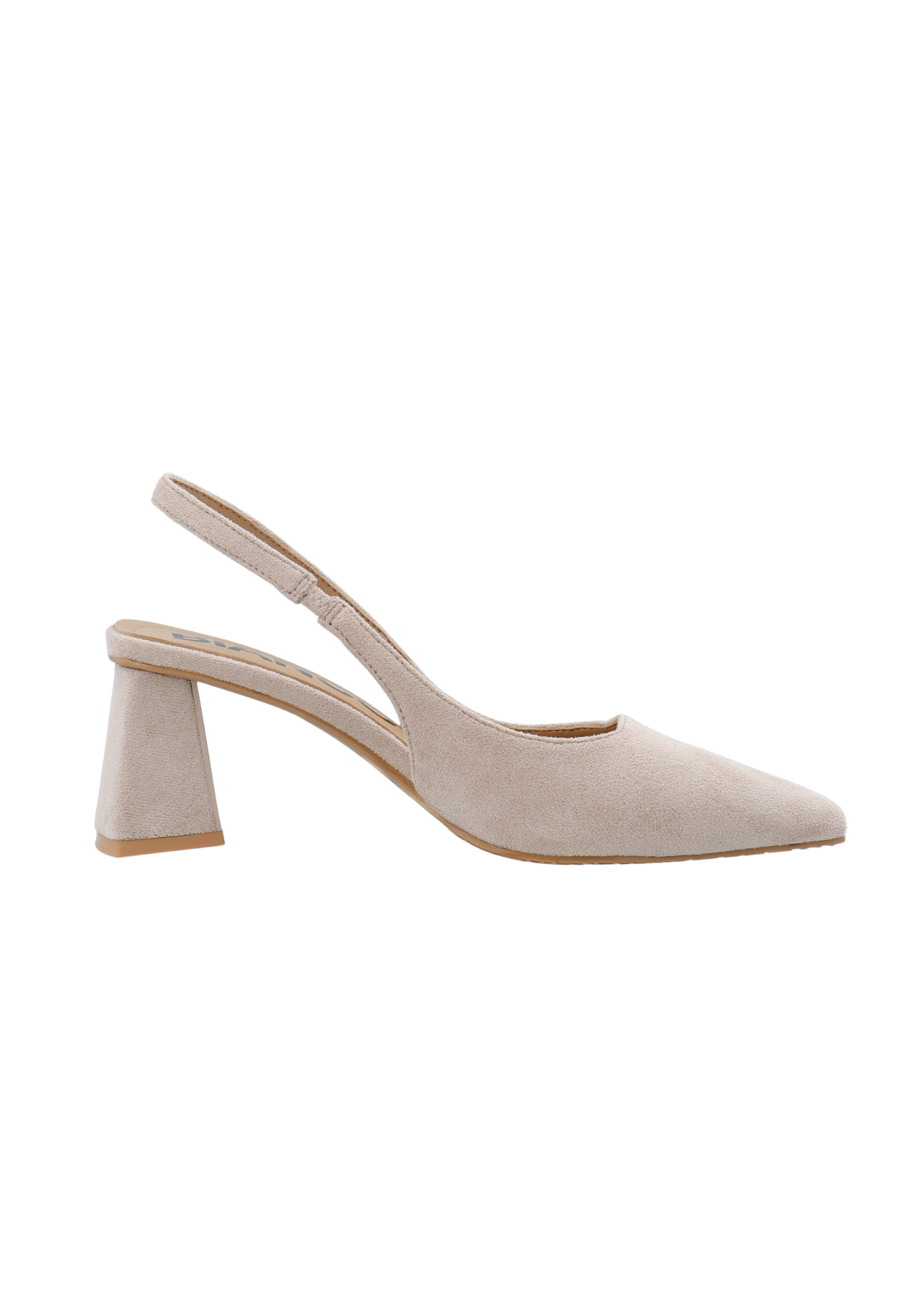 Biamaralyn Slingback Faux Suede - Nougat