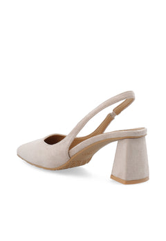 Biamaralyn Slingback Faux Suede - Nougat