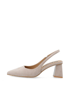 Biamaralyn Slingback Faux Suede - Nougat