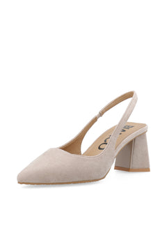 Biamaralyn Slingback Faux Suede - Nougat
