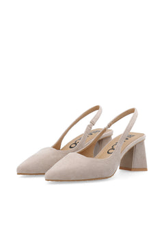 Biamaralyn Slingback Faux Suede - Nougat