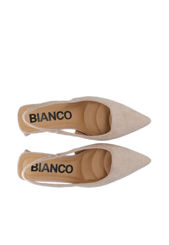Biamaralyn Slingback Faux Suede - Nougat