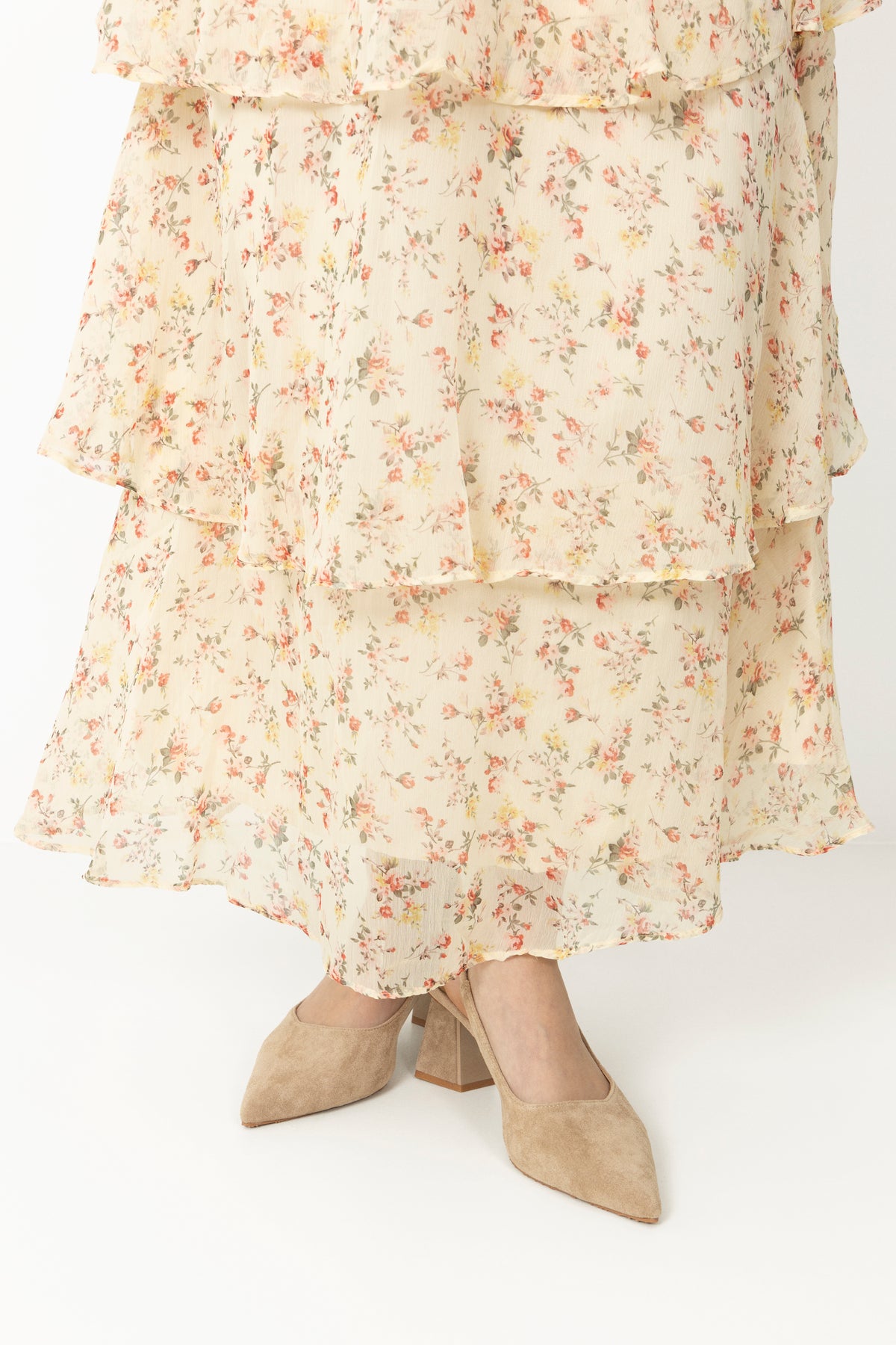 Biamaralyn Slingback Faux Suede - Nougat