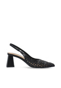 Biamaralyn Slingback Weaved Faux Leather - Black