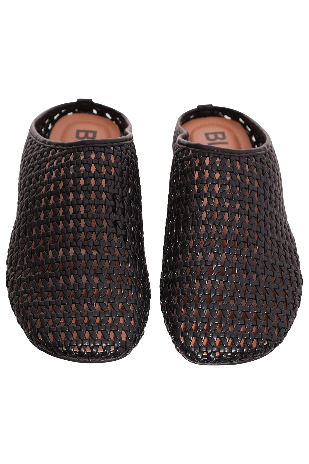 Bianera Mule Weaved Faux Leather - Black