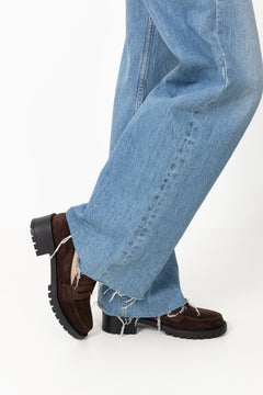 Biapearl Penny Loafer Faux Suede - Brown