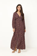 N-Lilith Maxi Dress - Donata Winetasting Print